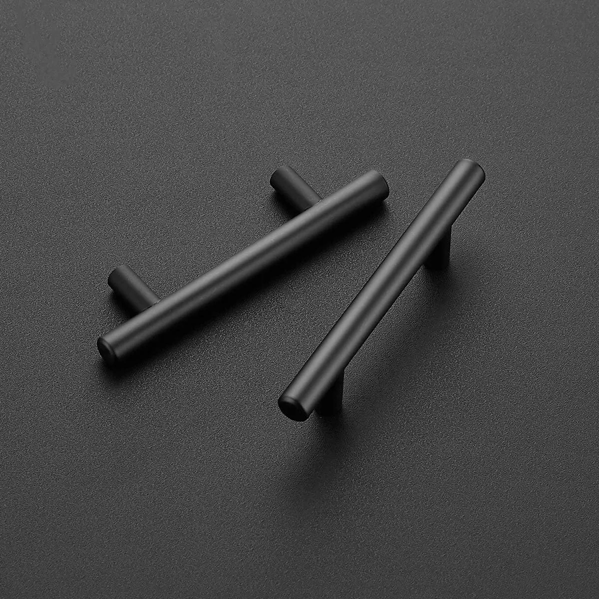10 Pack |5'' Cabinet Pulls Matte Black Stainless Steel Kitchen Cupboard Handles Cabinet Handles 5Length, 3 Hole Center 10-Pack