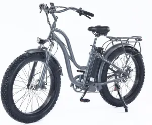 26" x4.0 Fat Tire Electric E Bike for Adults 7 Speed Mountain Electric Bicycle with Peak 800W Brushless Motor, 48V 16Ah Removable Battery, Up to 50 Miles, 28Mph, for Beach Snow Road, Dark Gray