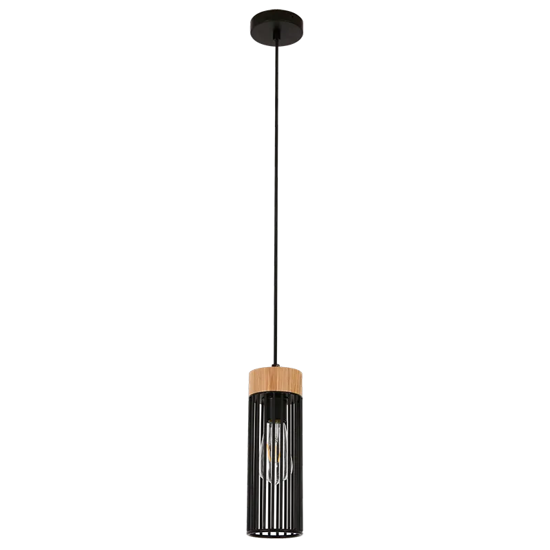 Archer Black and Wood Pendant