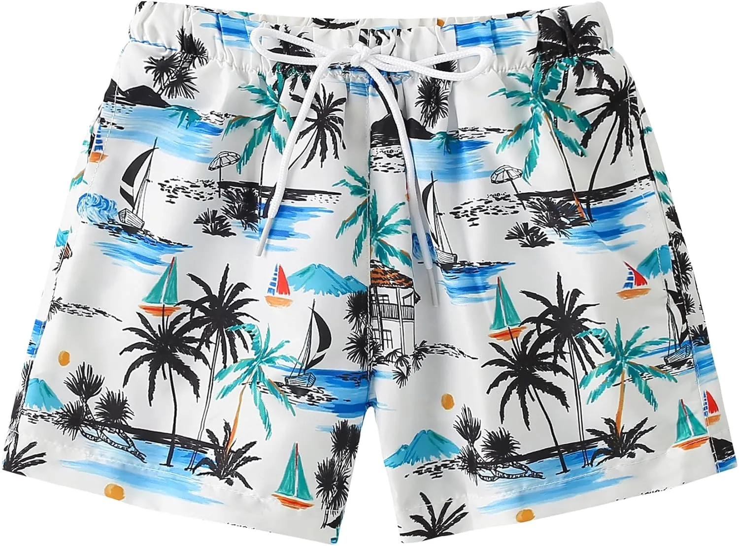 Boys Swim Trunks Toddler Broad Swim Shorts Quick Dry Kids Bathing Suit Boy Swimsuit Set with Pockets
