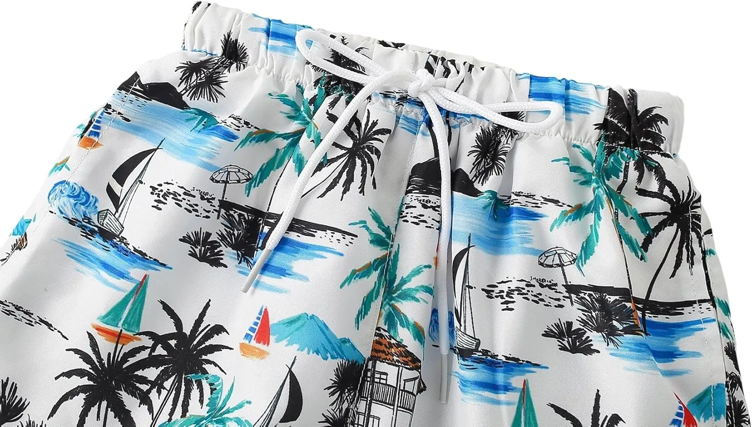 Boys Swim Trunks Toddler Broad Swim Shorts Quick Dry Kids Bathing Suit Boy Swimsuit Set with Pockets
