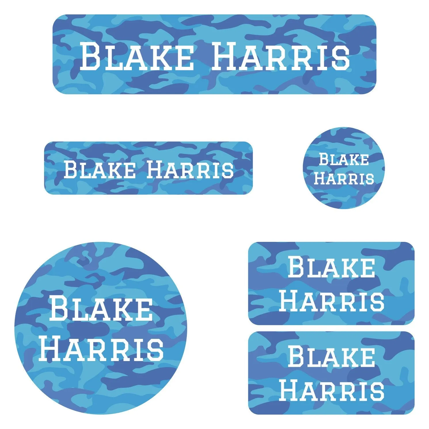 Camo Kindergarten Labels Pack