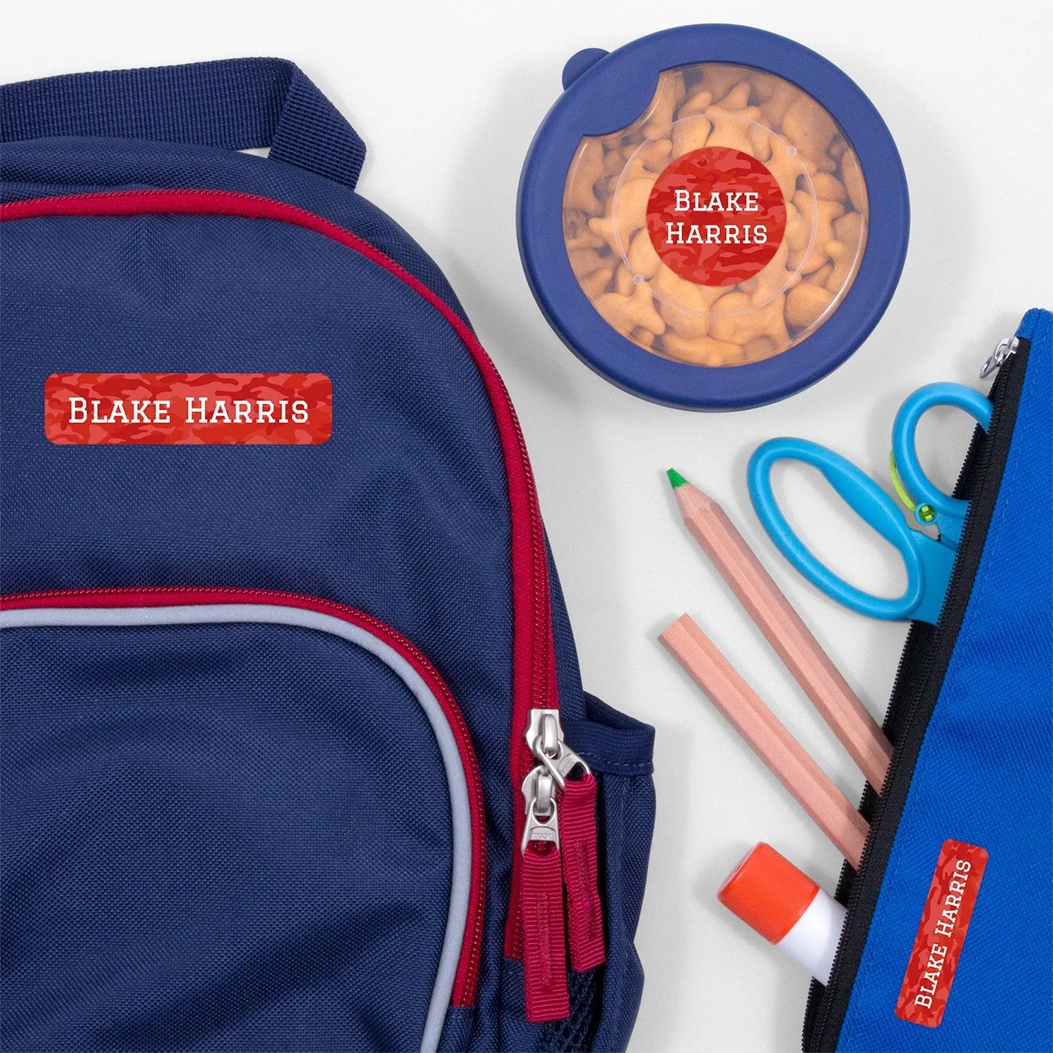 Camo Kindergarten Labels Pack
