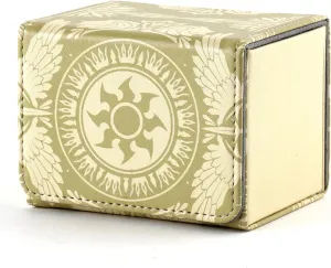 Deck Box for MTG Cards, Trading Commander Deck Case Holds 120  Sleeved Cards, PU Leather Magnetic Collectible Card Storage Box Fits for TCG Magic Card (Yellow)