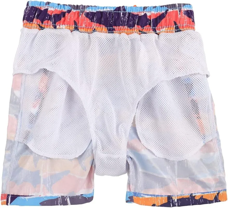 ESTAMICO Boys' Quick Dry Beach Swim Trunk Printed Board Shorts with Pockets