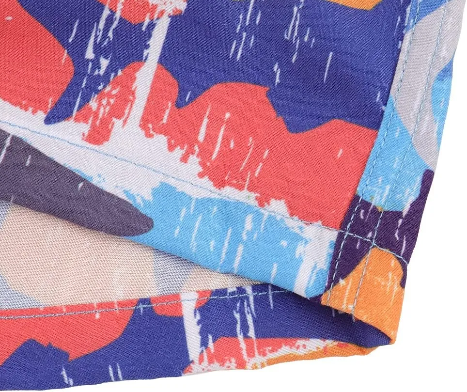 ESTAMICO Boys' Quick Dry Beach Swim Trunk Printed Board Shorts with Pockets