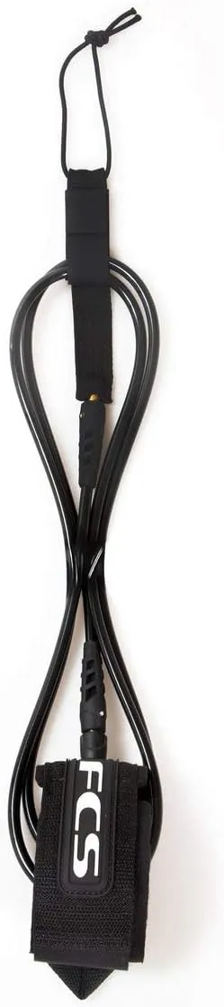 FCS 6' Competition Classic Surfboard Leash - Black