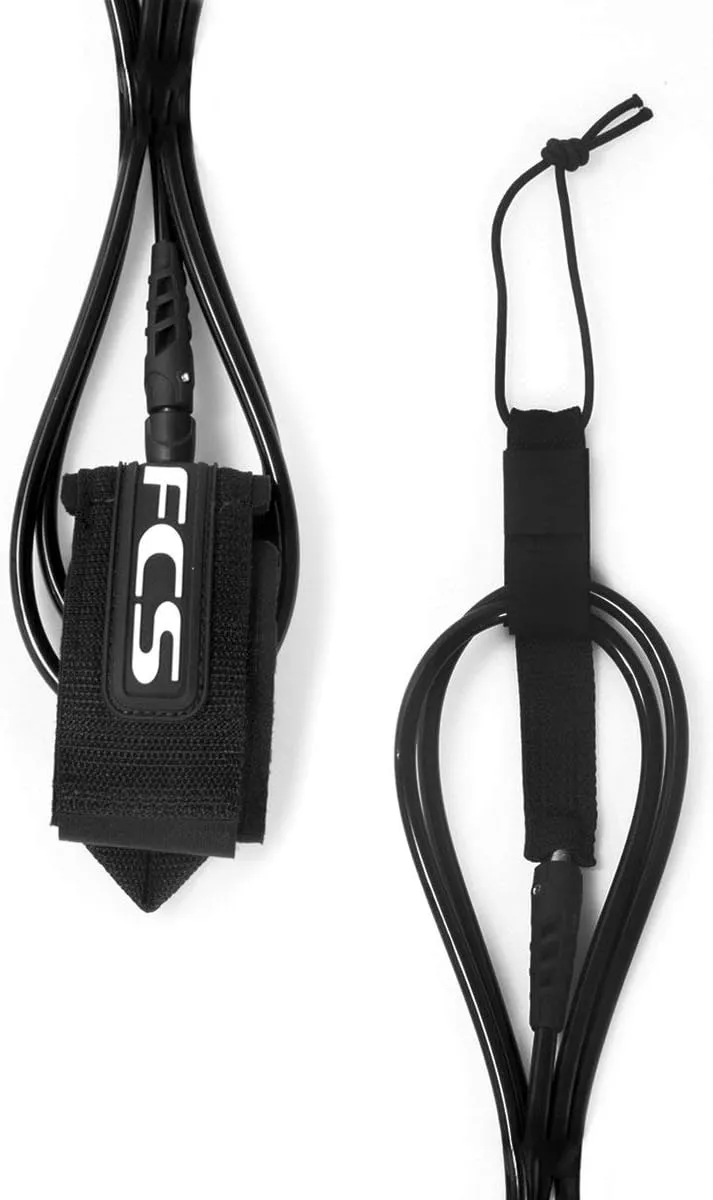 FCS 6' Competition Classic Surfboard Leash - Black