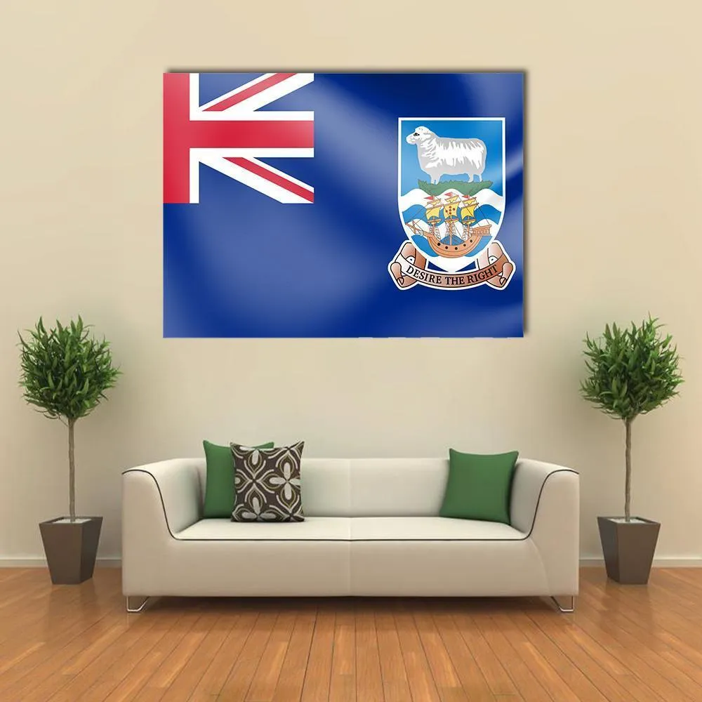 Flag Of Falkland Island Canvas Wall Art