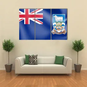 Flag Of Falkland Island Canvas Wall Art