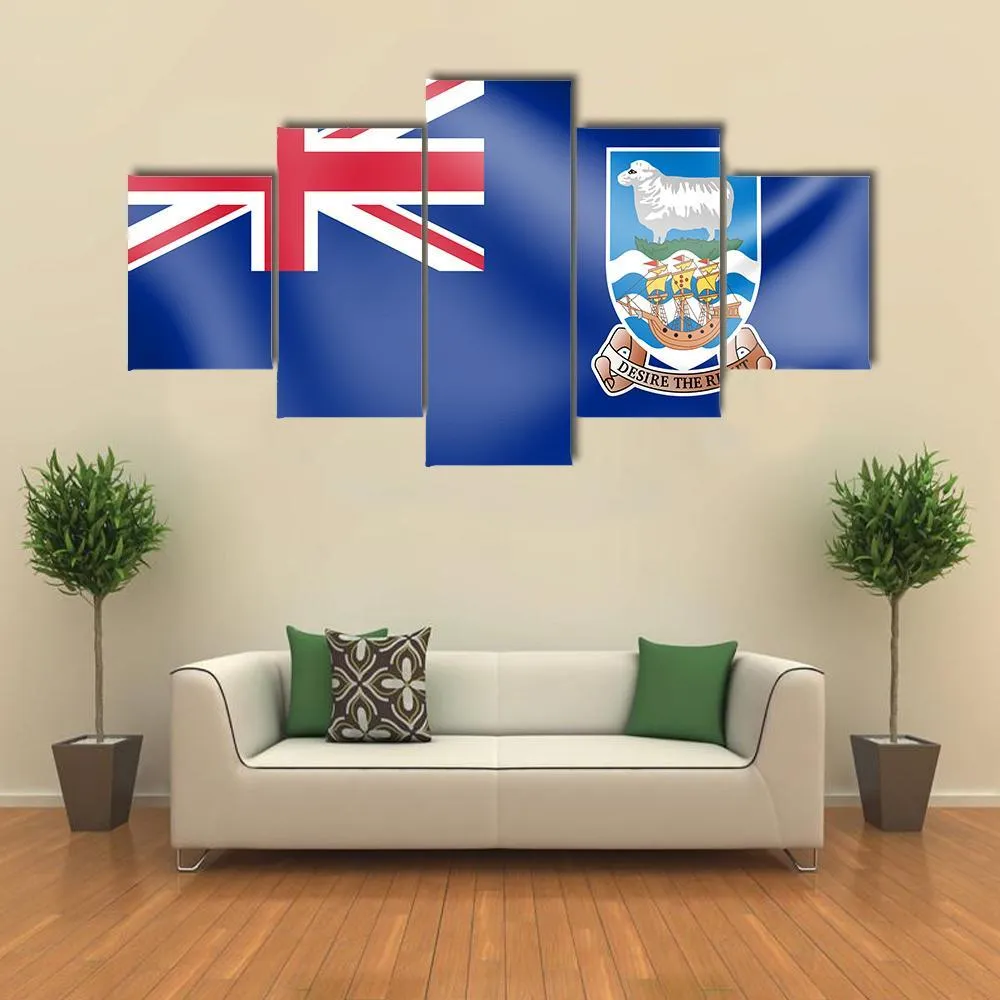 Flag Of Falkland Island Canvas Wall Art