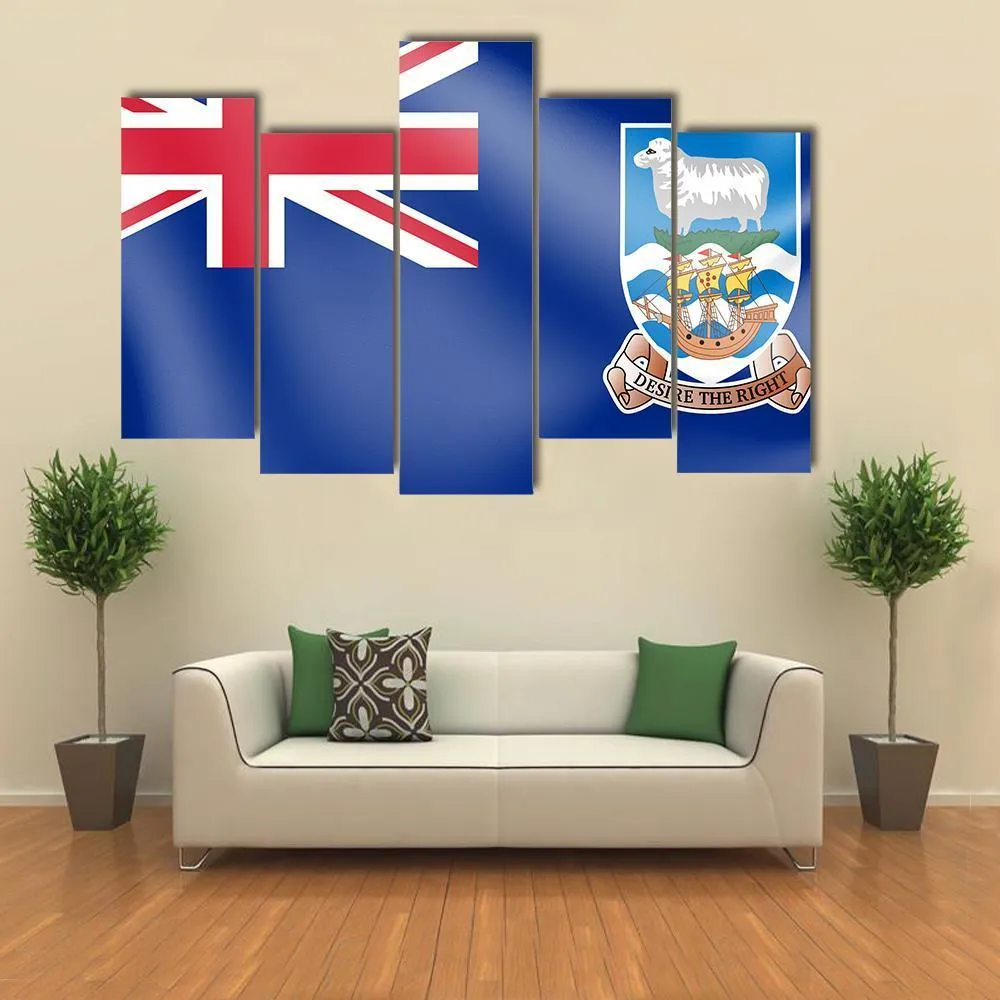 Flag Of Falkland Island Canvas Wall Art
