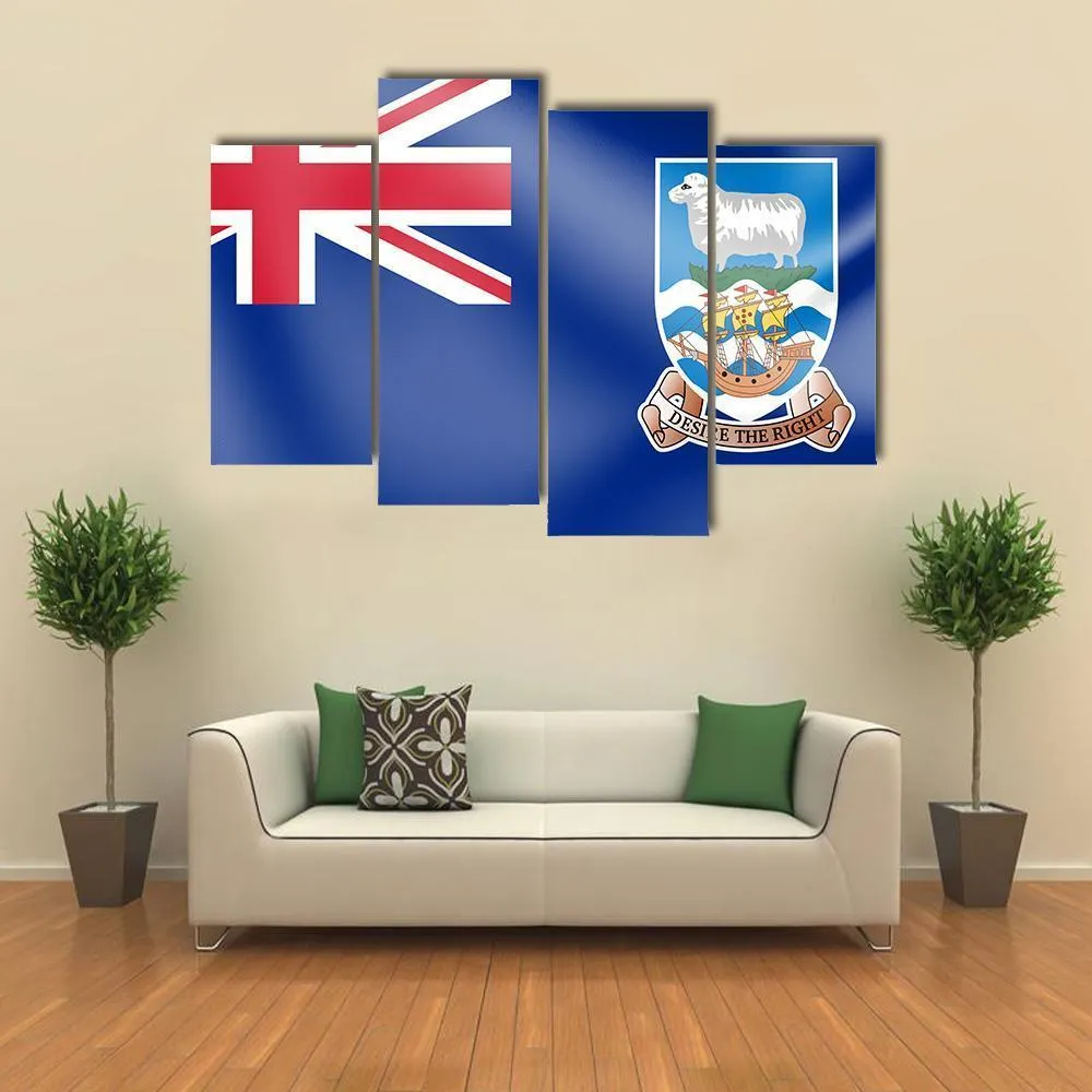 Flag Of Falkland Island Canvas Wall Art