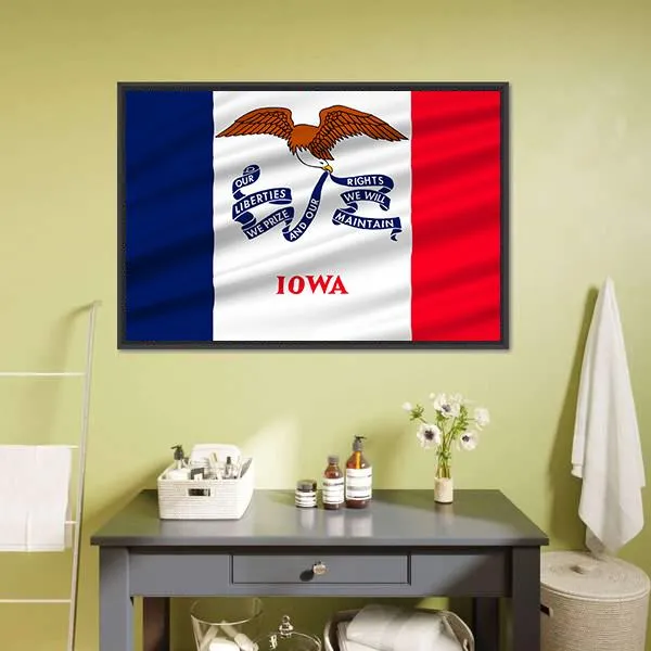 Flag Of Iowa Canvas Wall Art