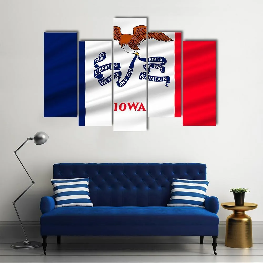 Flag Of Iowa Canvas Wall Art