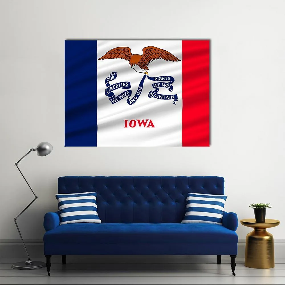 Flag Of Iowa Canvas Wall Art