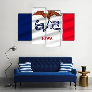 Flag Of Iowa Canvas Wall Art