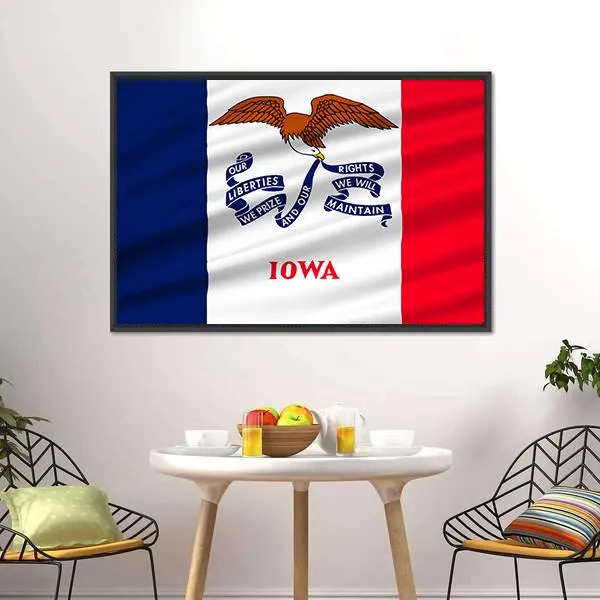 Flag Of Iowa Canvas Wall Art