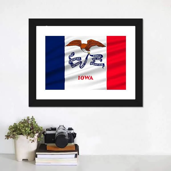 Flag Of Iowa Canvas Wall Art