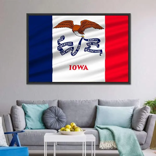 Flag Of Iowa Canvas Wall Art