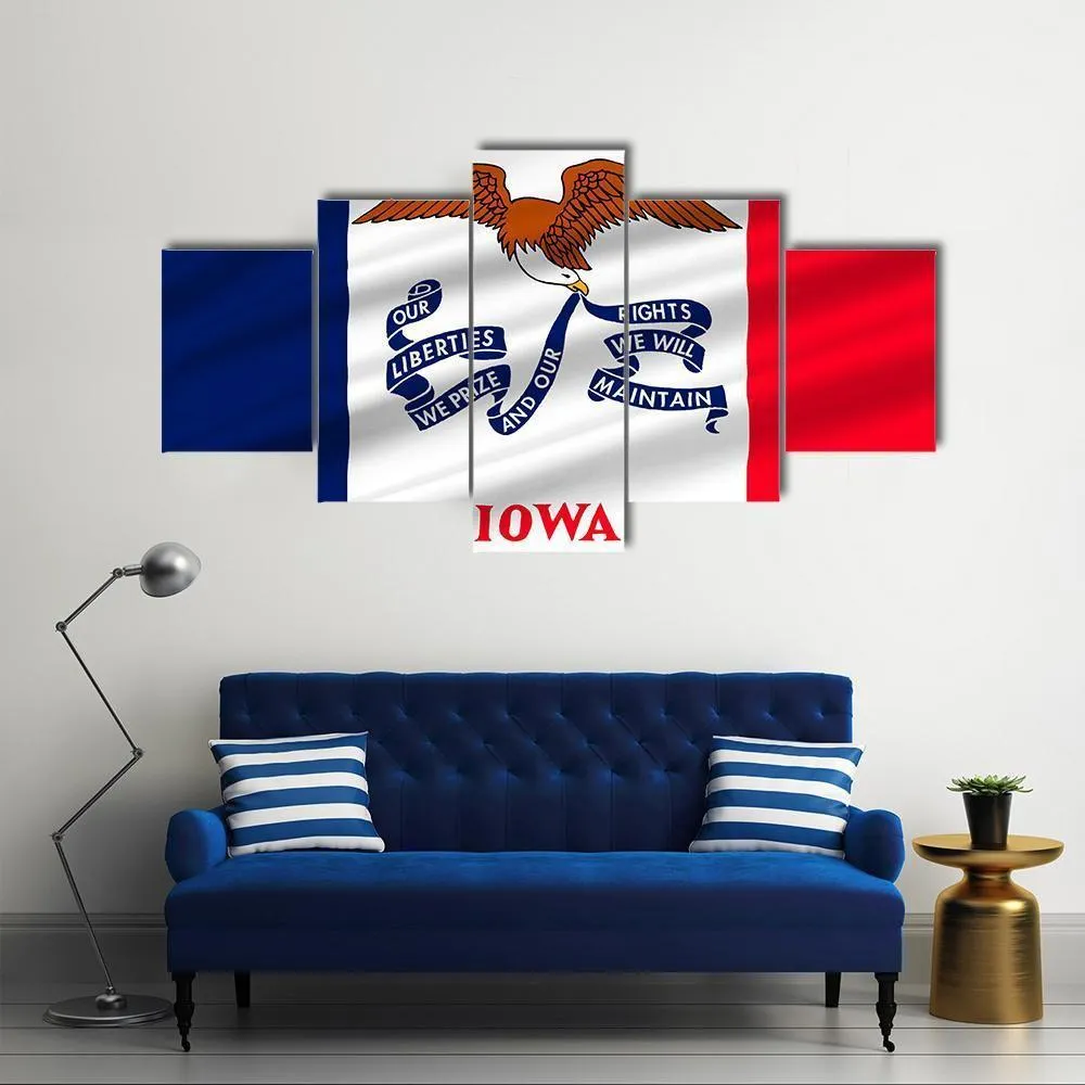 Flag Of Iowa Canvas Wall Art