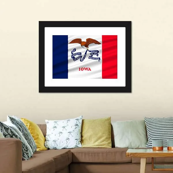 Flag Of Iowa Canvas Wall Art
