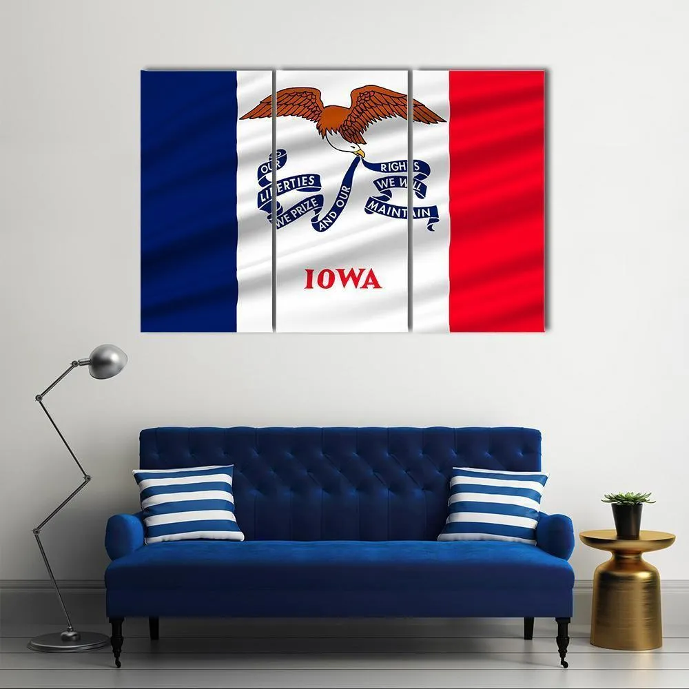 Flag Of Iowa Canvas Wall Art