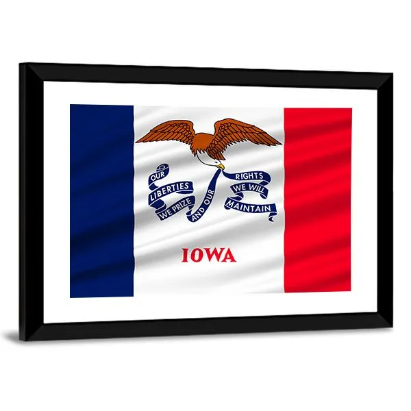 Flag Of Iowa Canvas Wall Art
