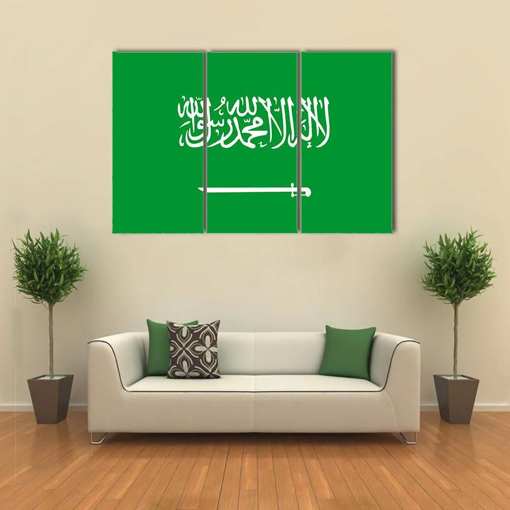 Flag Of Saudi Arabia Canvas Wall Art