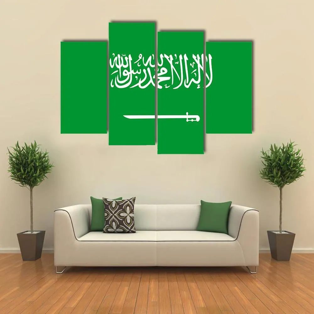 Flag Of Saudi Arabia Canvas Wall Art