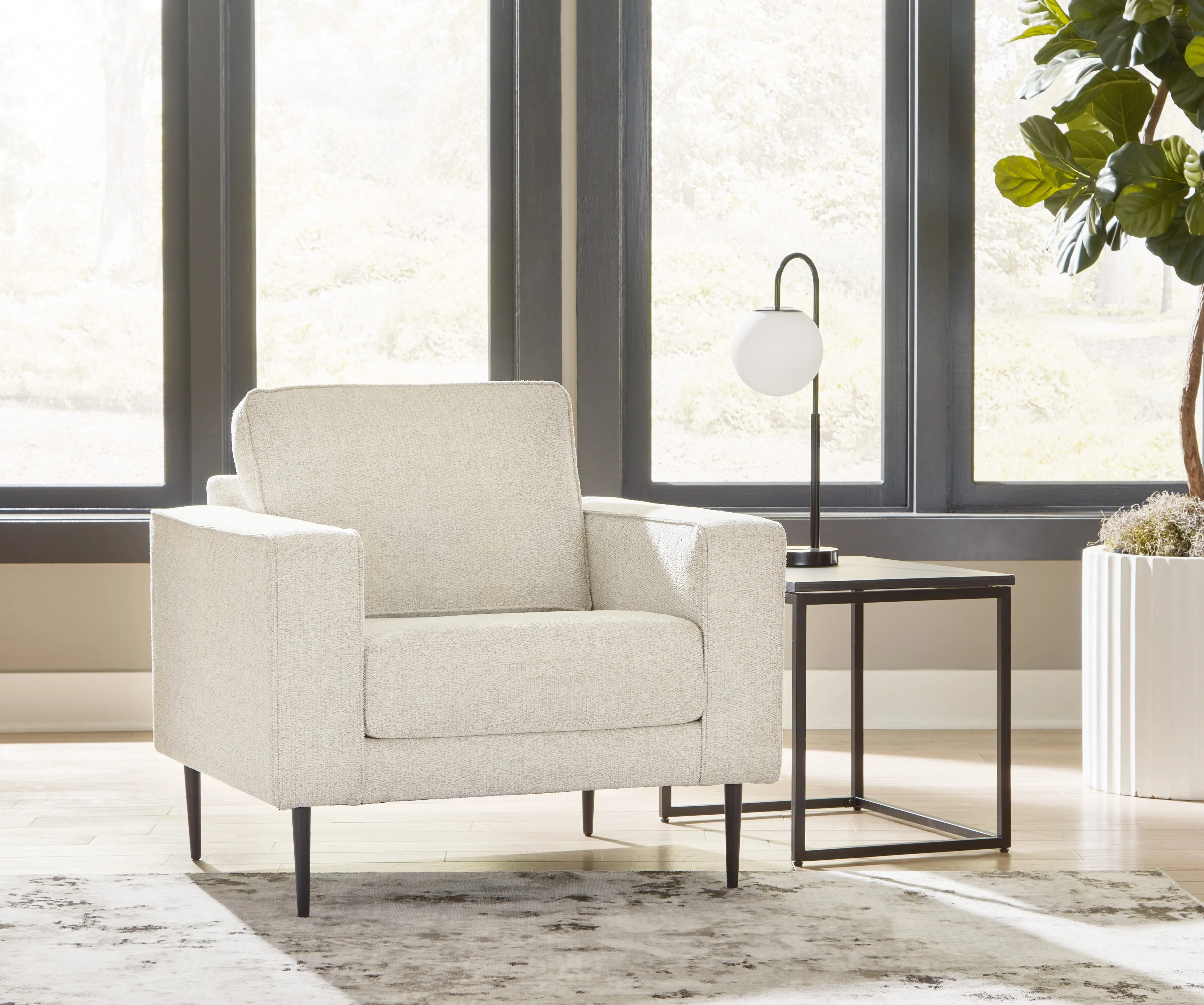 Hazela Sofa, Loveseat, Chair and Ottoman in Sandstone