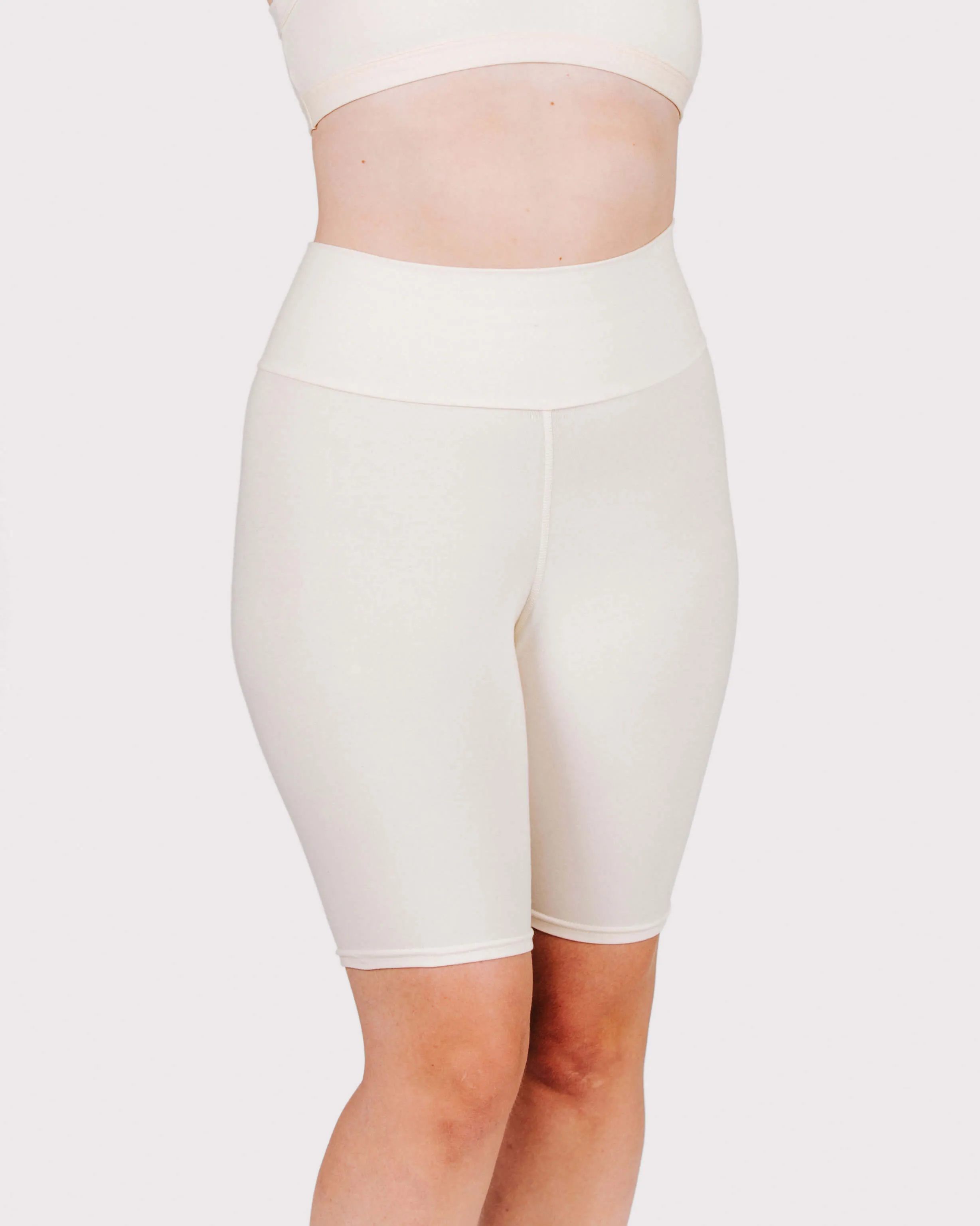 High Rise Bike Shorts Plain Black