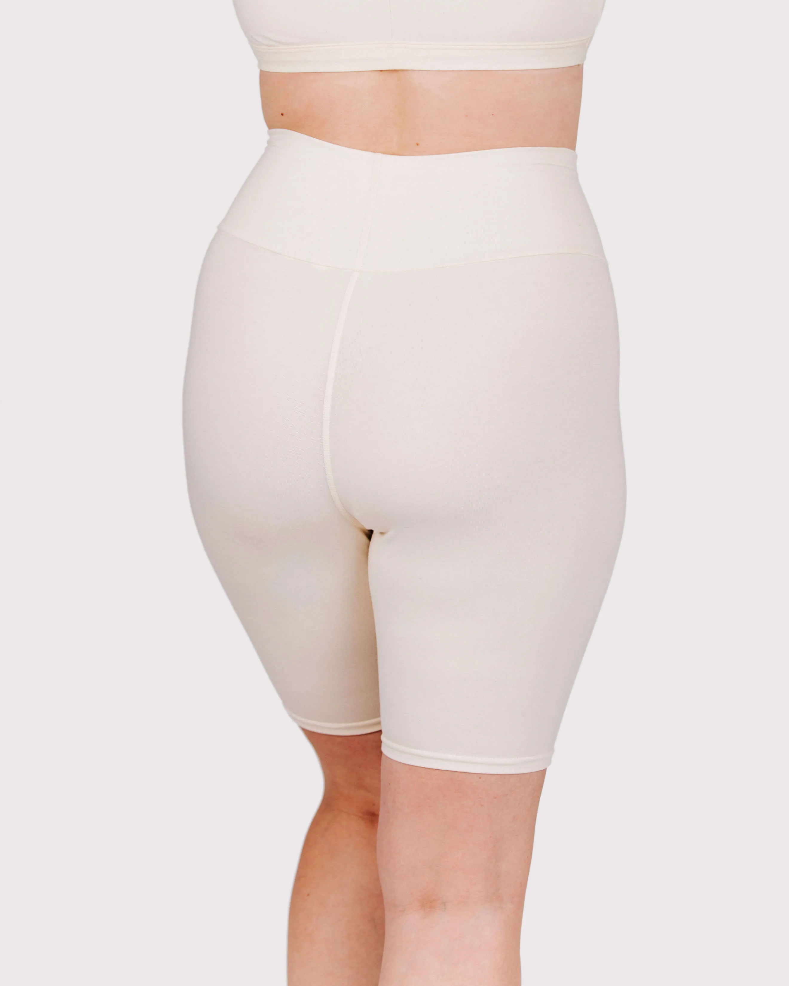 High Rise Bike Shorts Plain Black
