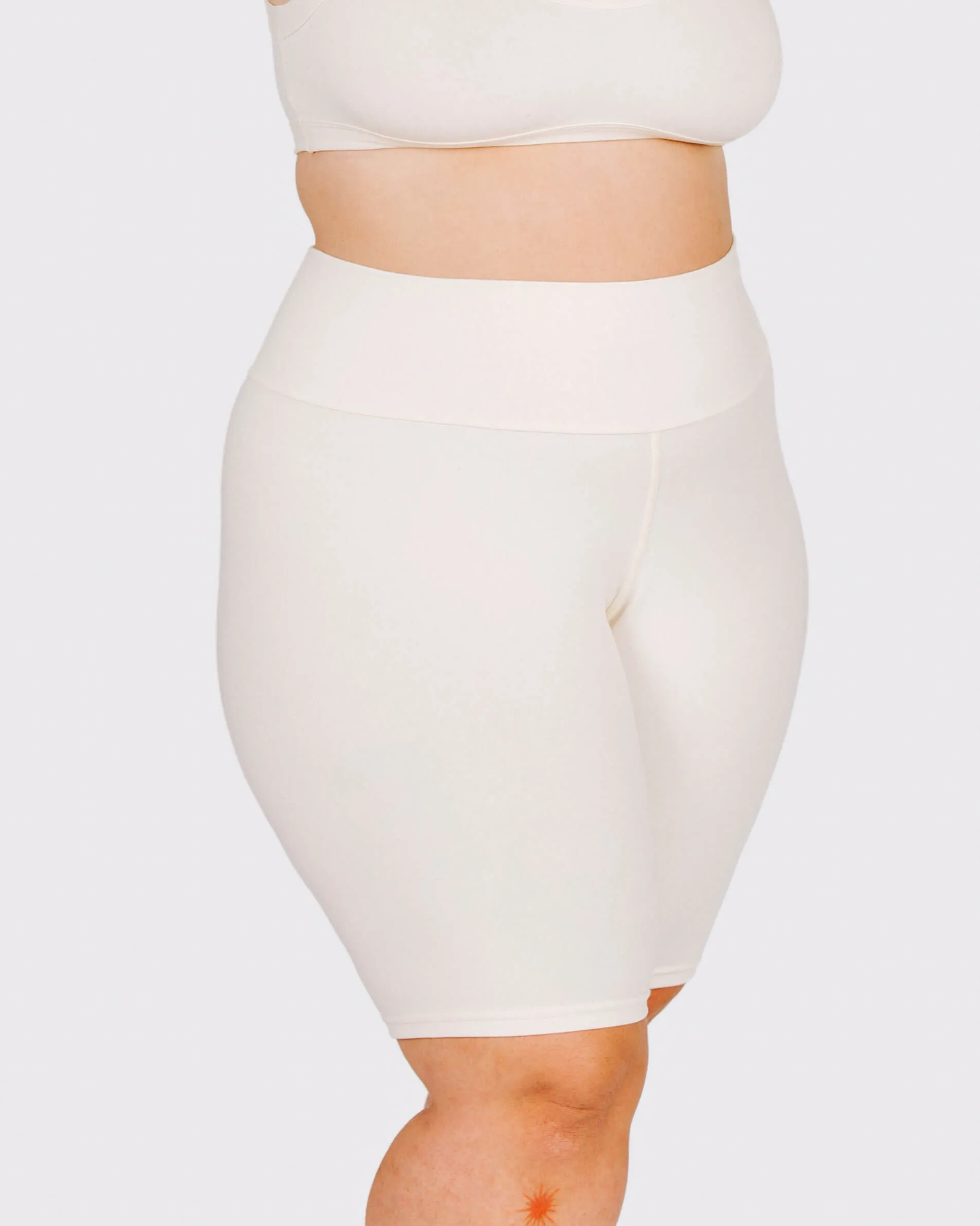 High Rise Bike Shorts Plain Black
