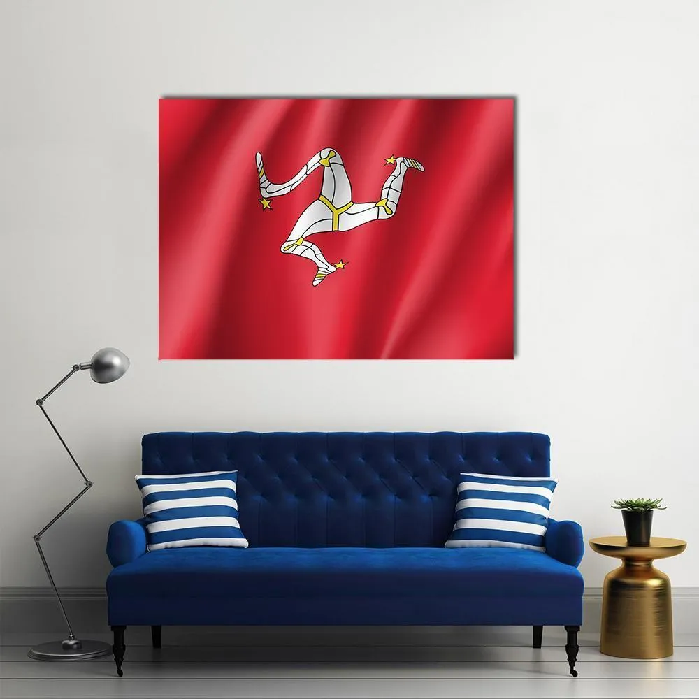 Isle Of Man National Flag Canvas Wall Art
