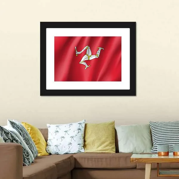 Isle Of Man National Flag Canvas Wall Art