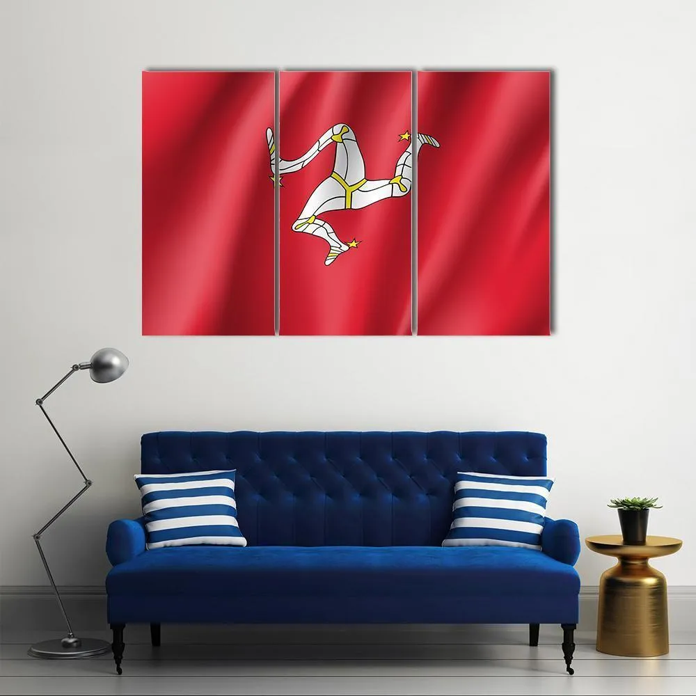 Isle Of Man National Flag Canvas Wall Art