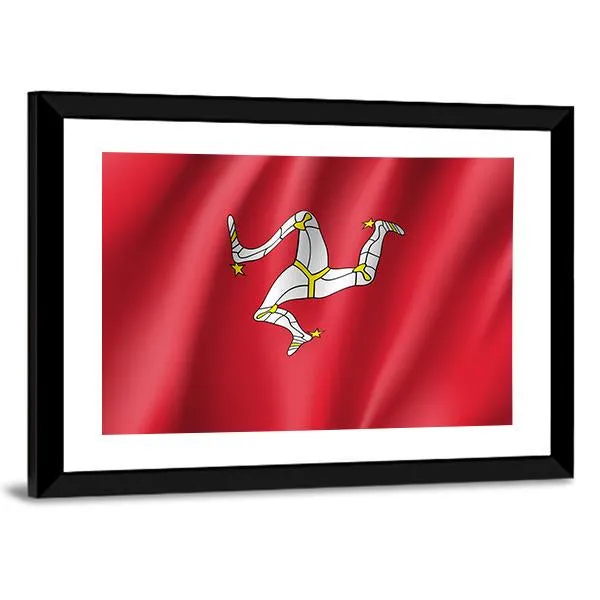Isle Of Man National Flag Canvas Wall Art