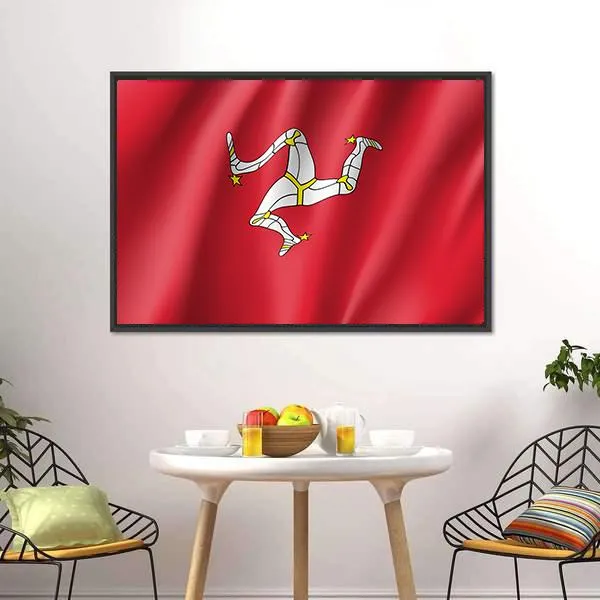 Isle Of Man National Flag Canvas Wall Art