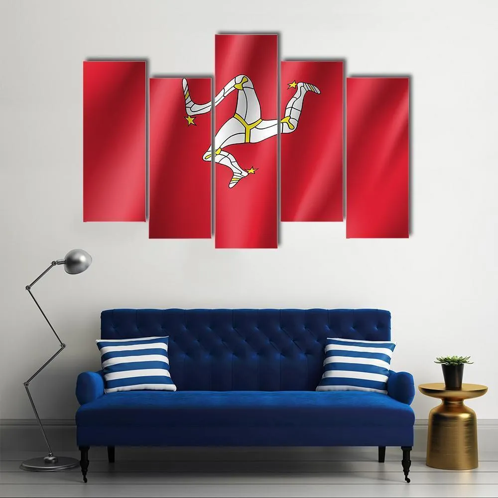 Isle Of Man National Flag Canvas Wall Art