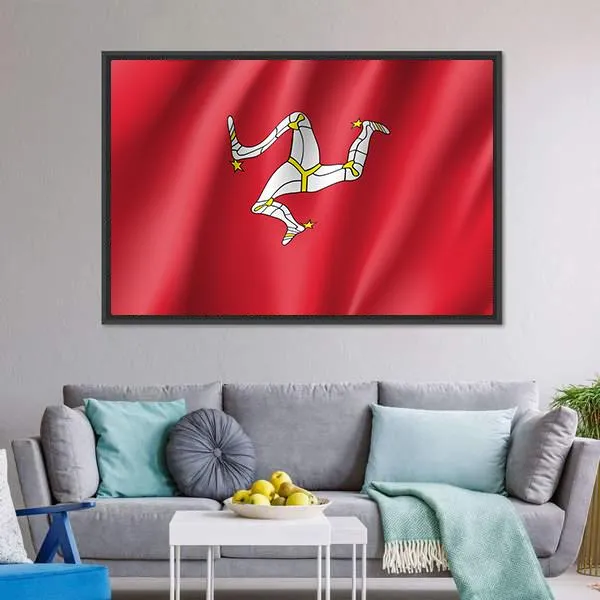Isle Of Man National Flag Canvas Wall Art