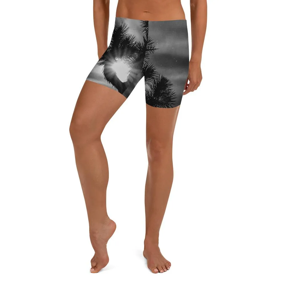 Joshua Tree B&W Yoga Shorts - California