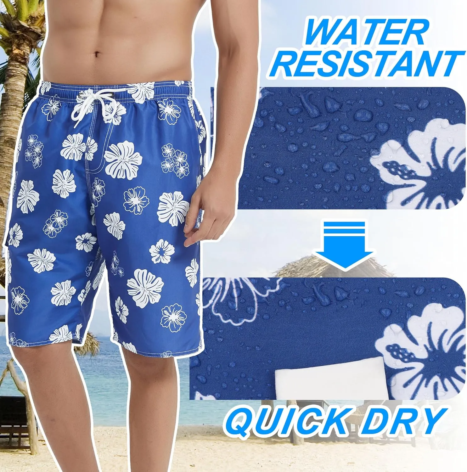 Mens Swimming Trunks Swim Trunks Quick Dry Swim Shorts with Mesh Lining Funny Swimwear Bathing Suits
