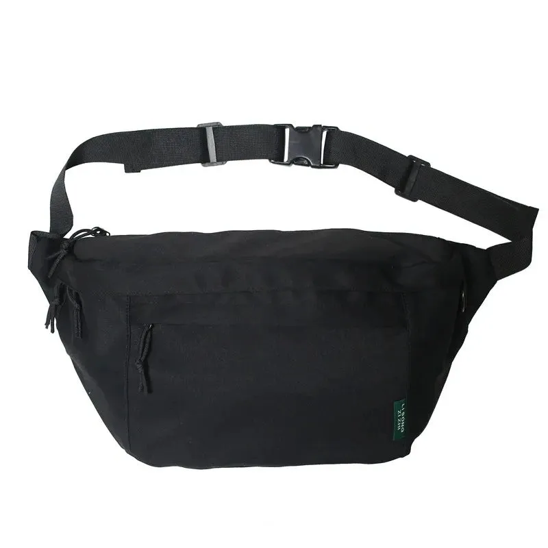 Sohiwoo Gym Chest Bag Multifunctional Waterproof Oversized Fanny Pack Chest Bag Cycling Large Belt Bag for Sports Men Women White Black