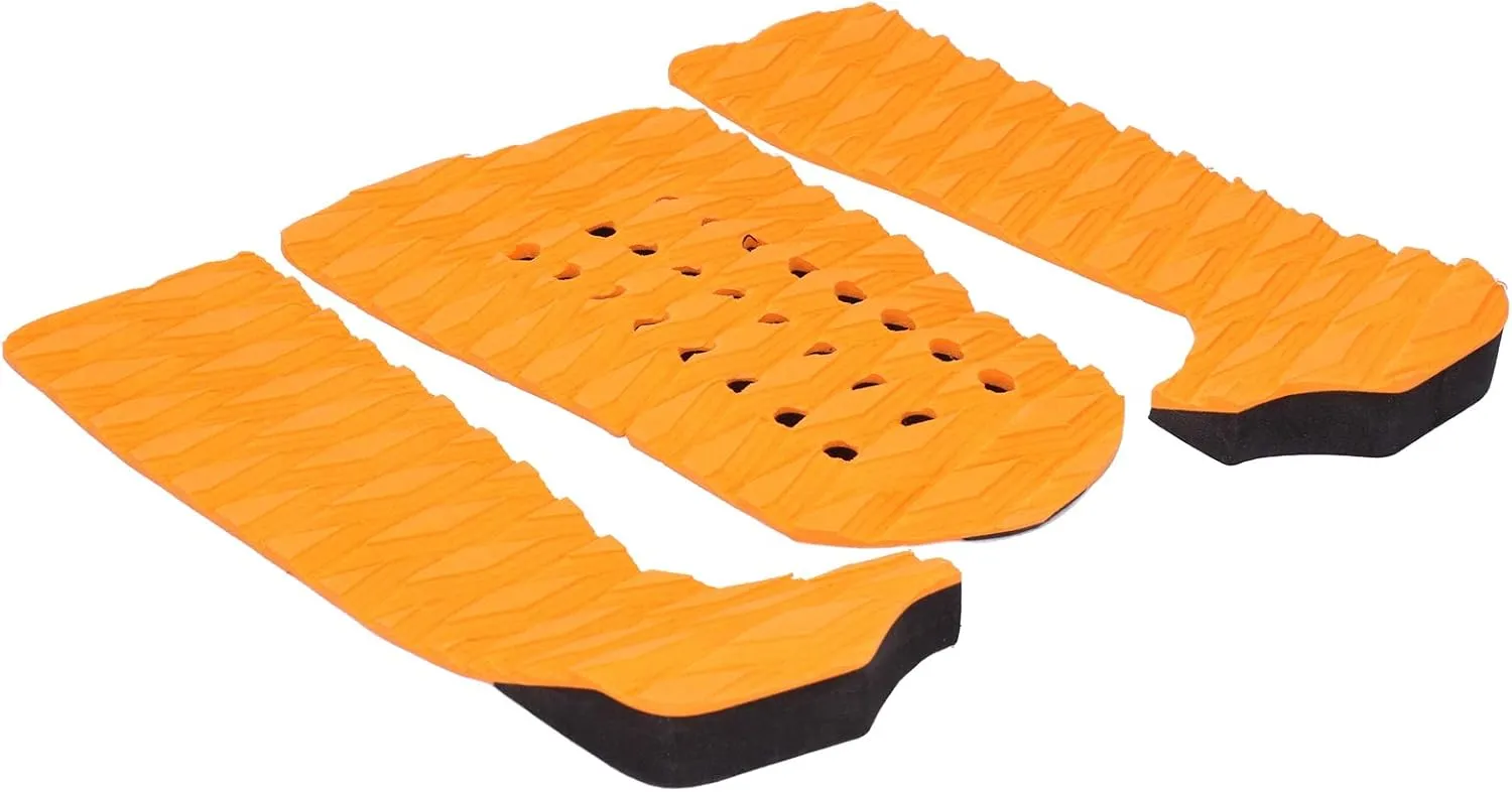 Surfboard Traction Pad, Deck Grip Mat, Easy to Carry for Man Woman (Orange)