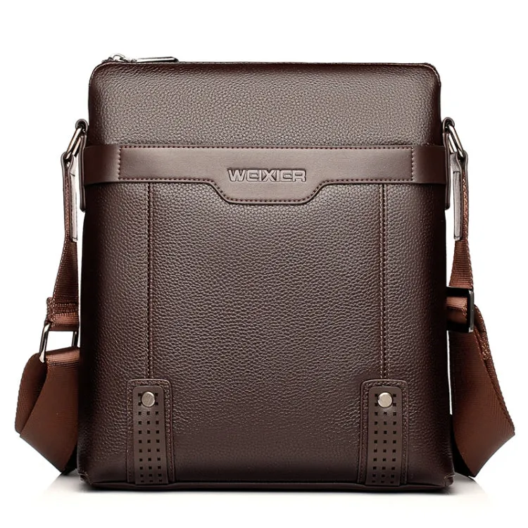 WEIXIER 18067 2 In 1 Men Leisure Style PU Leather Single Shoulder Bag with Handbag (Brown)